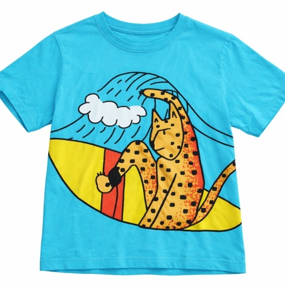 Bento Jaguar surfing tee blue